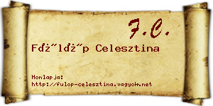 Fülöp Celesztina névjegykártya